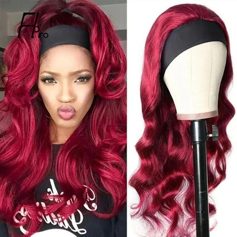 Super Grade 99J Headband Wig Body Wave Virgin Hair In Stock Factory Supplier